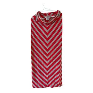 💥 Buy 2 get 1 Free 💥 Guess Pink and Gray Striped Maxi Skirt